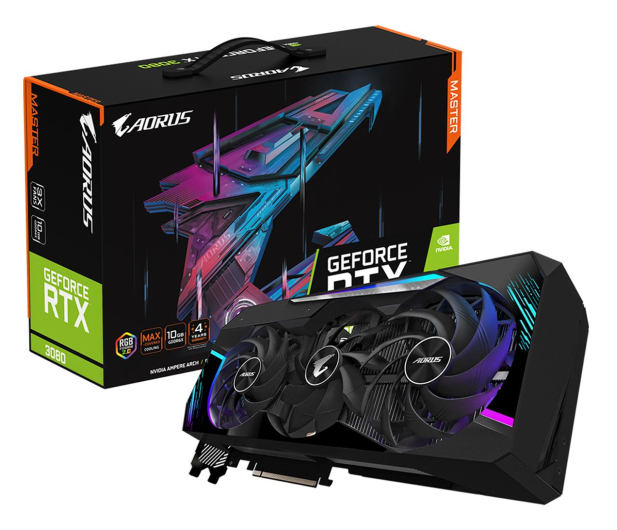 Gigabyte GeForce RTX 3080 AORUS MASTER LHR 10GB GDDR6X - 668234 - zdjęcie